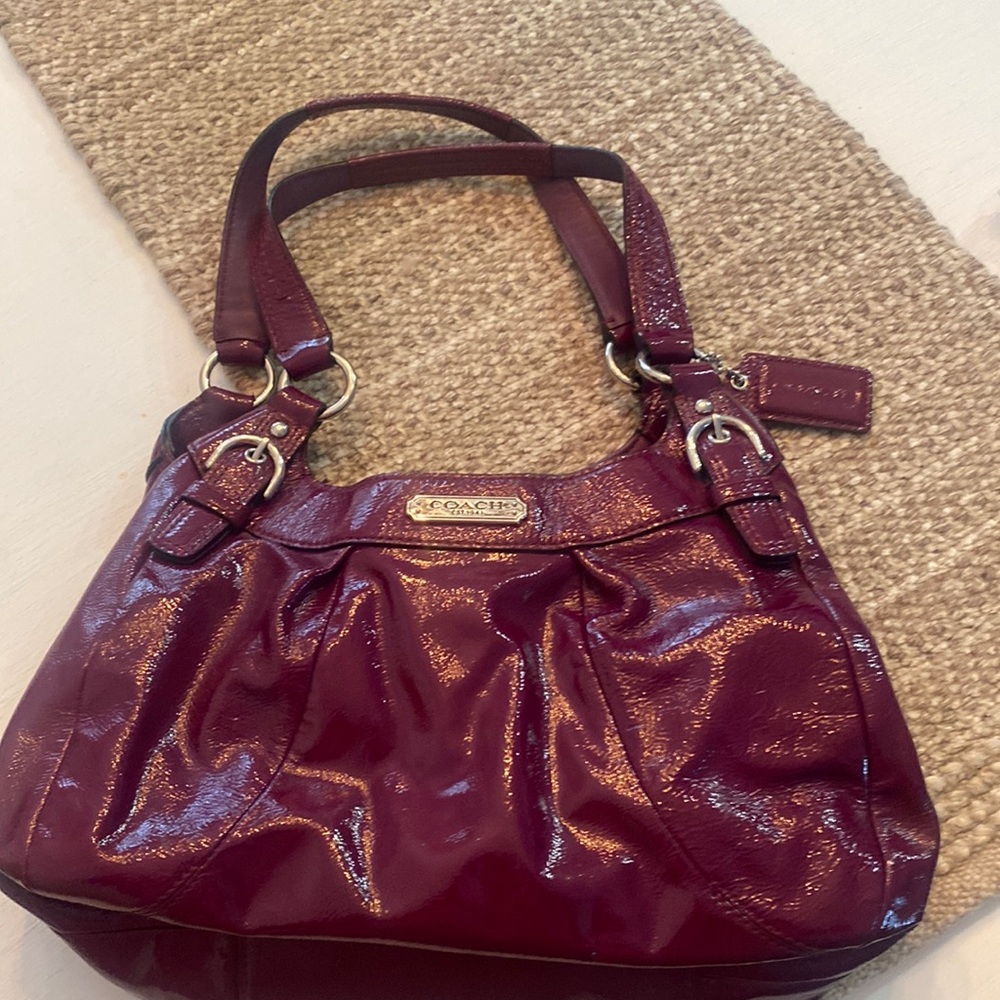 Coach purple patent purse
